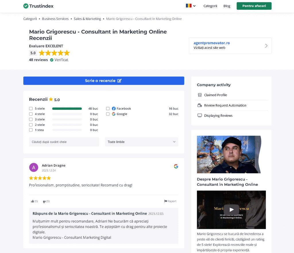 Ghid GEO strategic privind optimizarea generativa a motoarelor de cautare 8 recomandari mario grigorescu